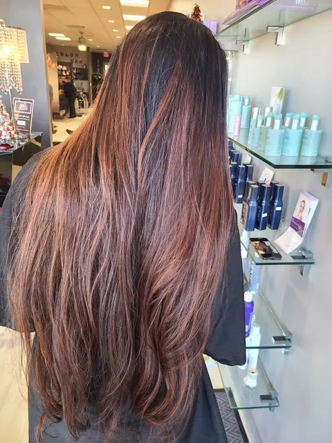 Client hair after a color service at Prima Hair and Day Spa, example 5