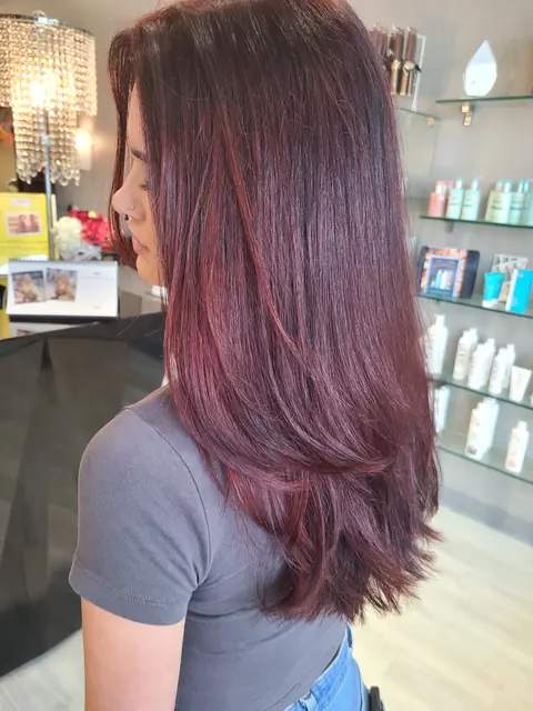 Client hair after a color service at Prima Hair and Day Spa, example 6
