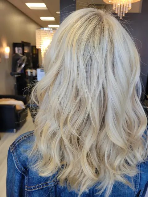 Client hair after a color service at Prima Hair and Day Spa, example 7